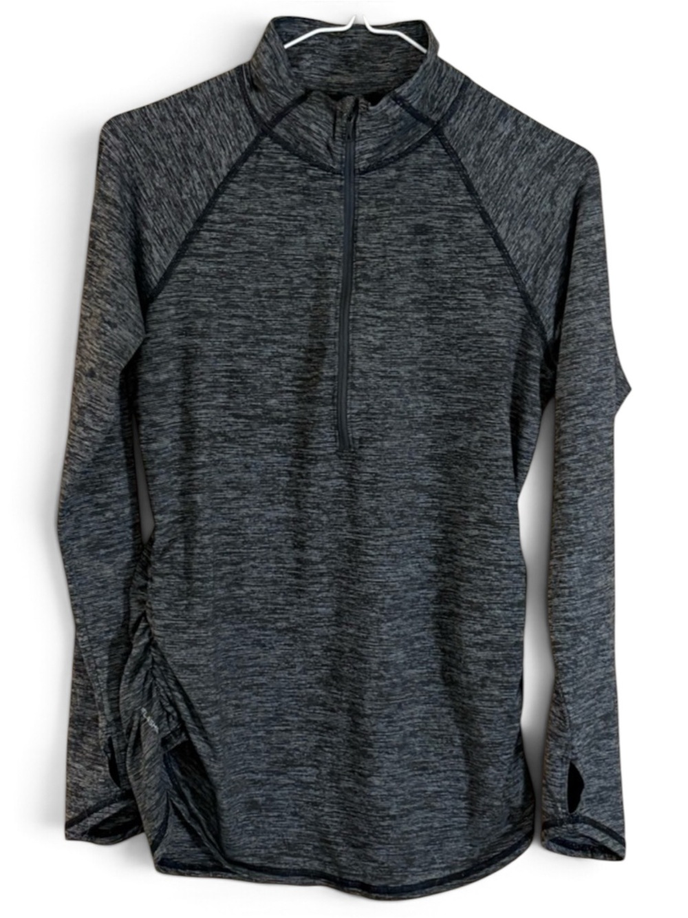 The North Face Dark Charcoal Gray 1/4 Zip Flash Dry Pullover Performance Jacket
